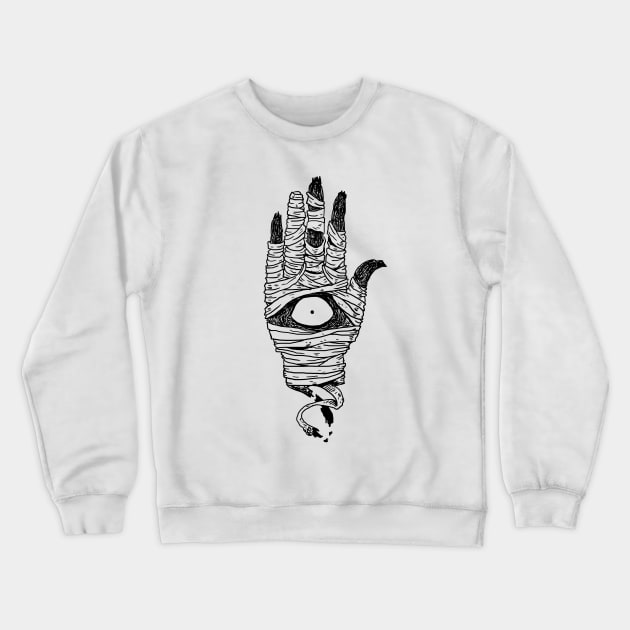 Cursed Hand Crewneck Sweatshirt by gregorycasares